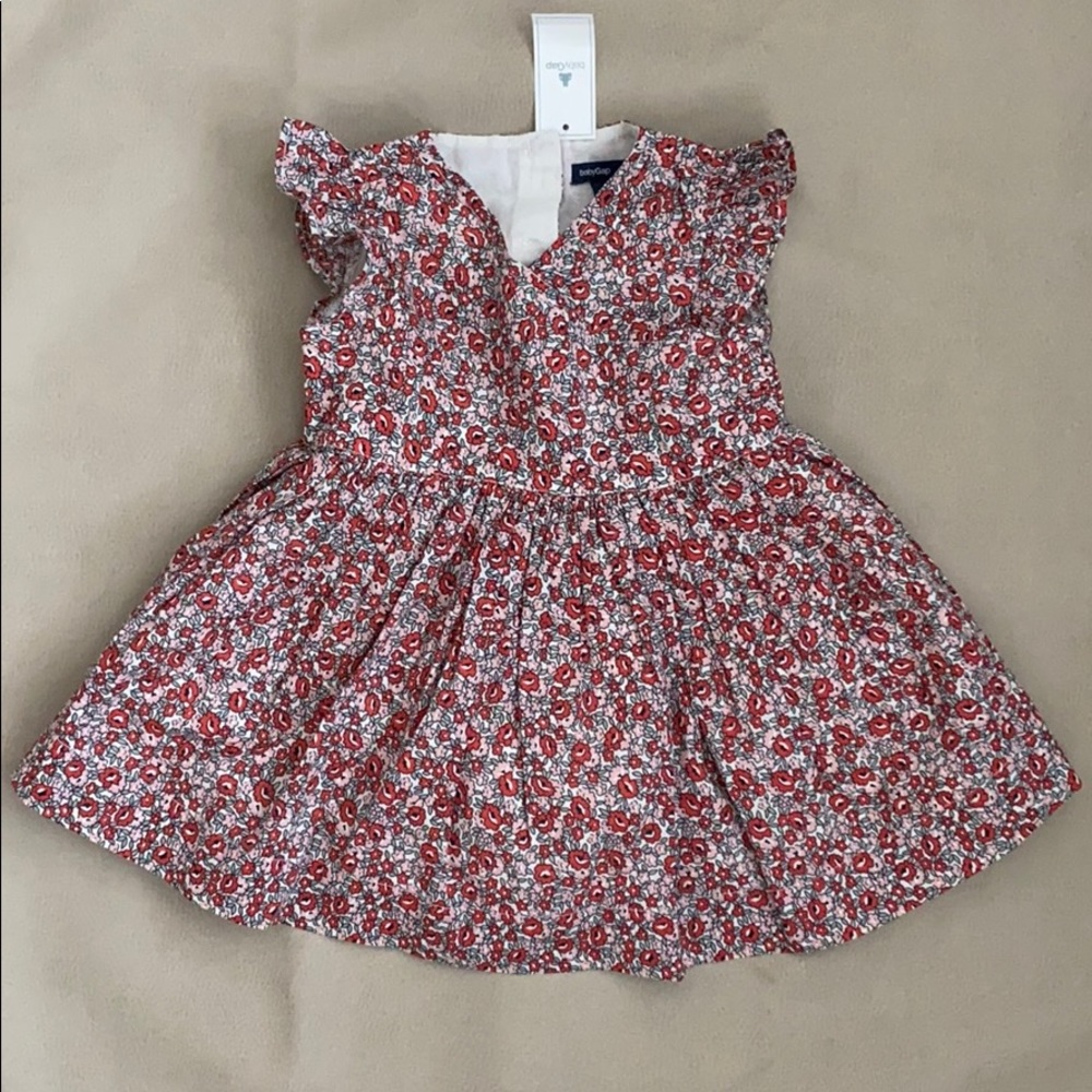 BABY GAP | 6-12 months floral flutter sleeve dress